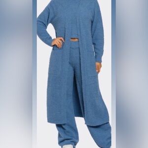 Three-Piece Blue Cardigan Set – various sizes